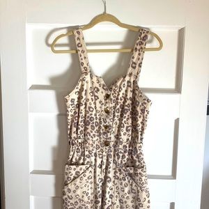 Anthropologie Current Air leopard jumpsuit size S